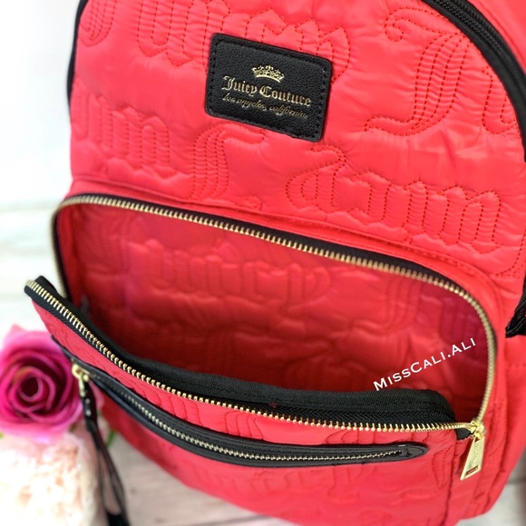 NWT Juicy Couture Red Quilted Backpack main image 5